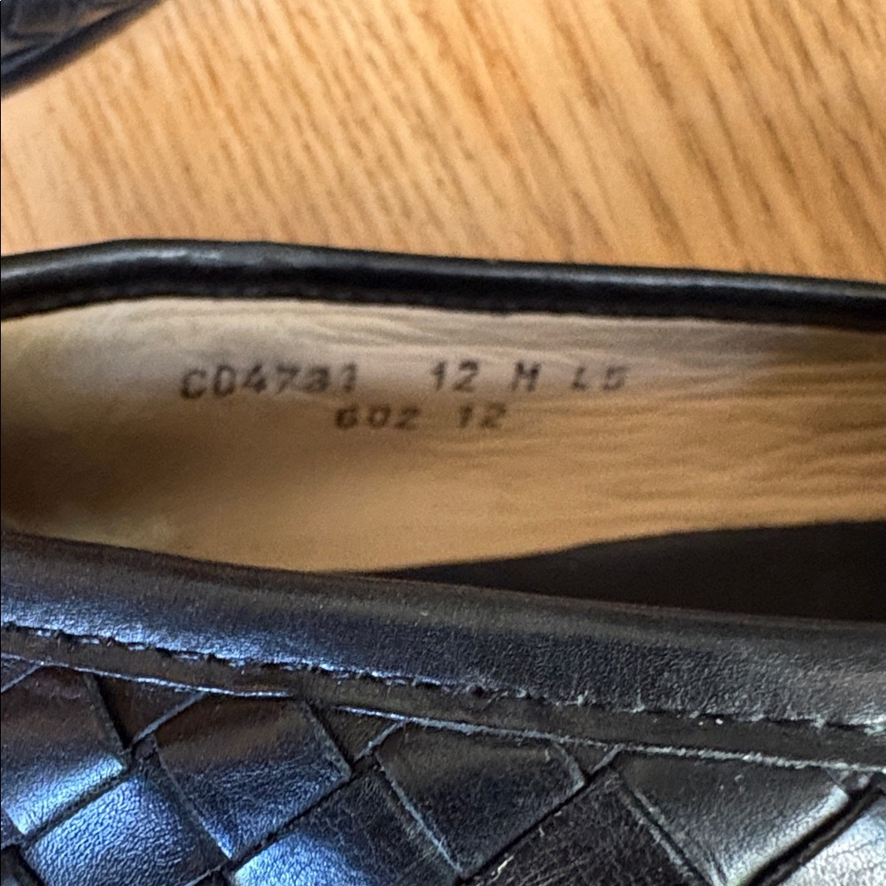 Cole Haan black woven leather men's slip on classic loafers timeless Sz 12 - Picture 7 of 7